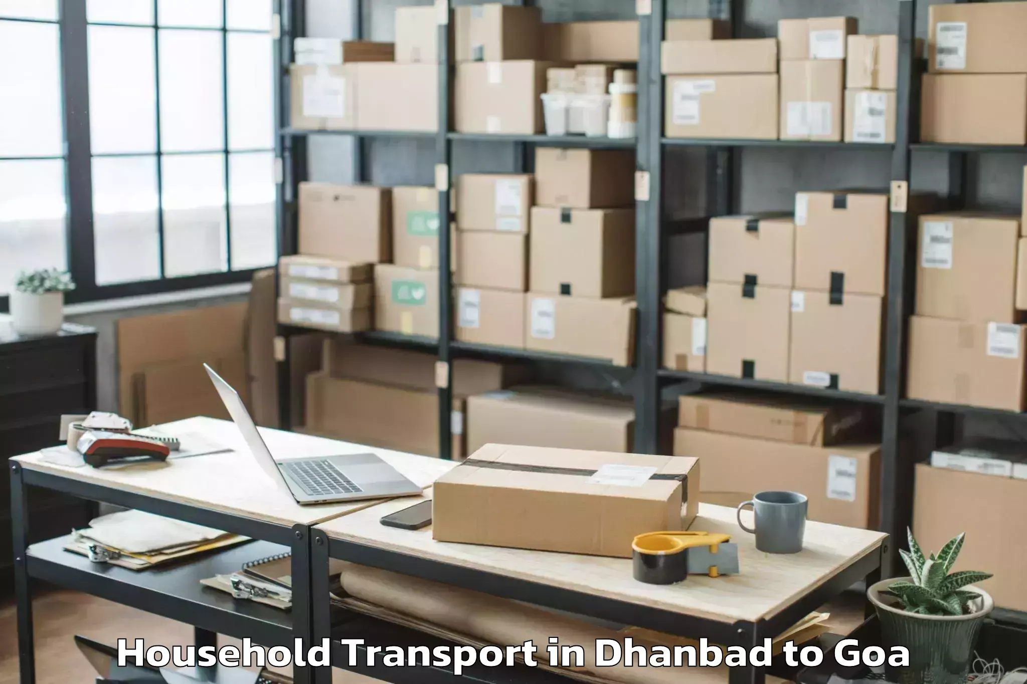 Professional Dhanbad to Sancoale Household Transport